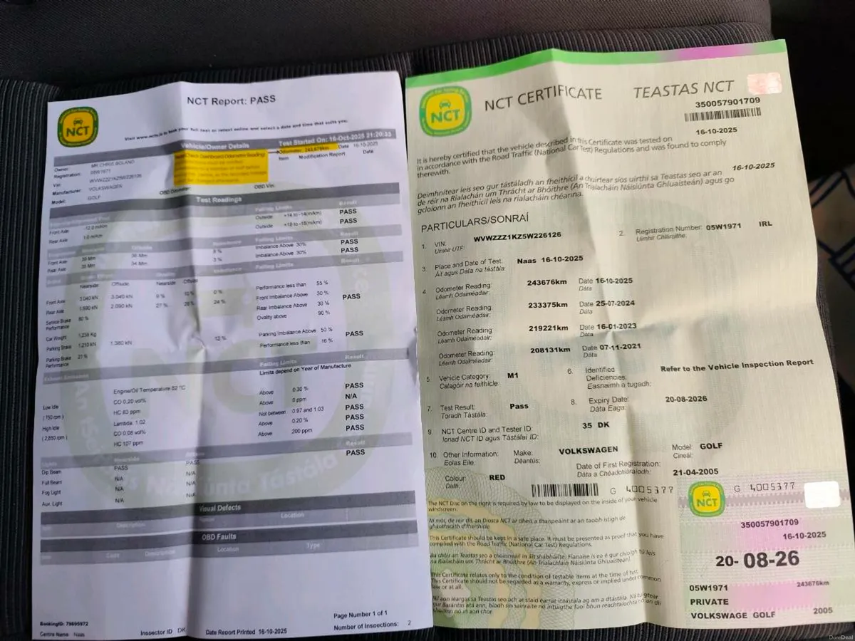 NCT 08/26 05 Volkswagen Golf 1.4 - Image 3