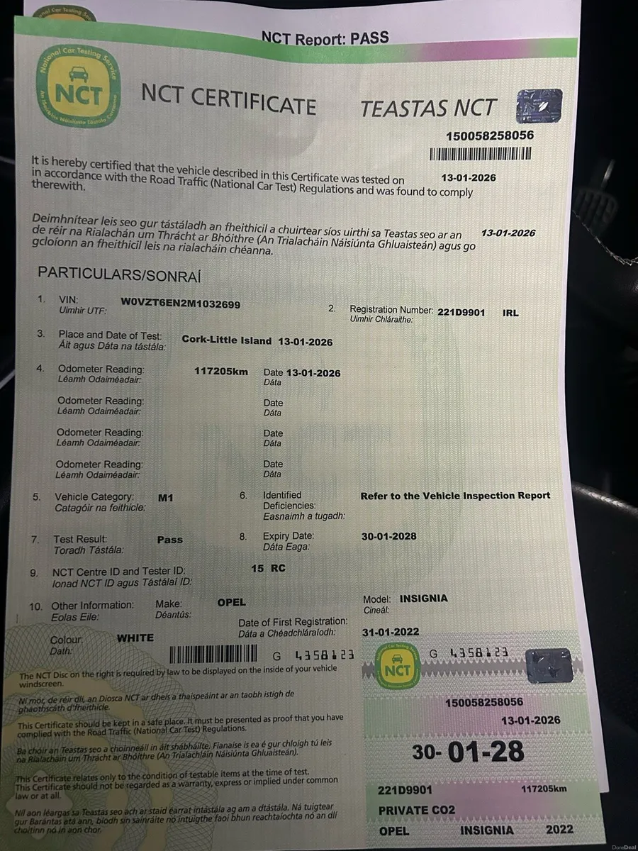 NEW NCT Opel insignia 2022 High Spec - Image 1