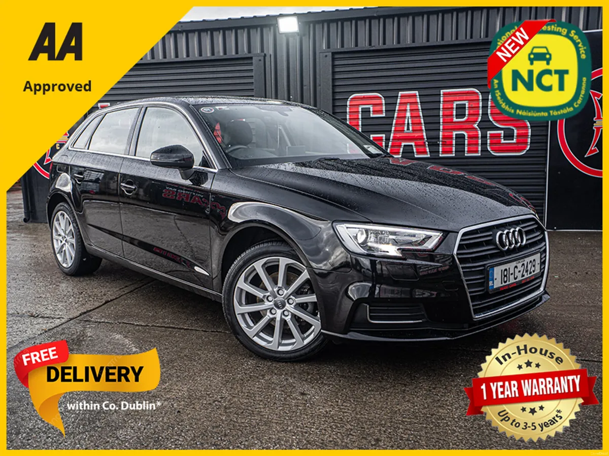 2018 Audi A3 1.6tdi/New NCT/Irish/1yr warranty - Image 1