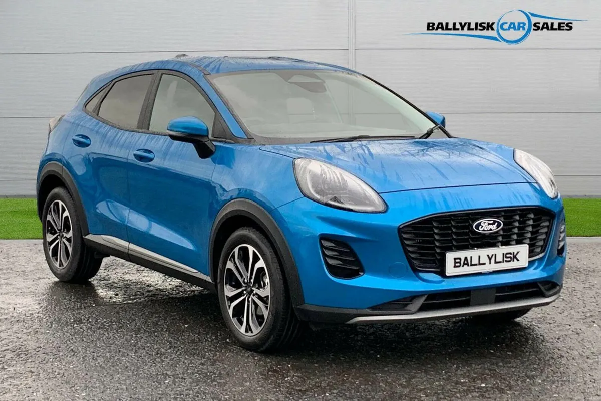 Ford Puma 1.0T 125PS Titanium in Aqua Blue with 4K - Image 1