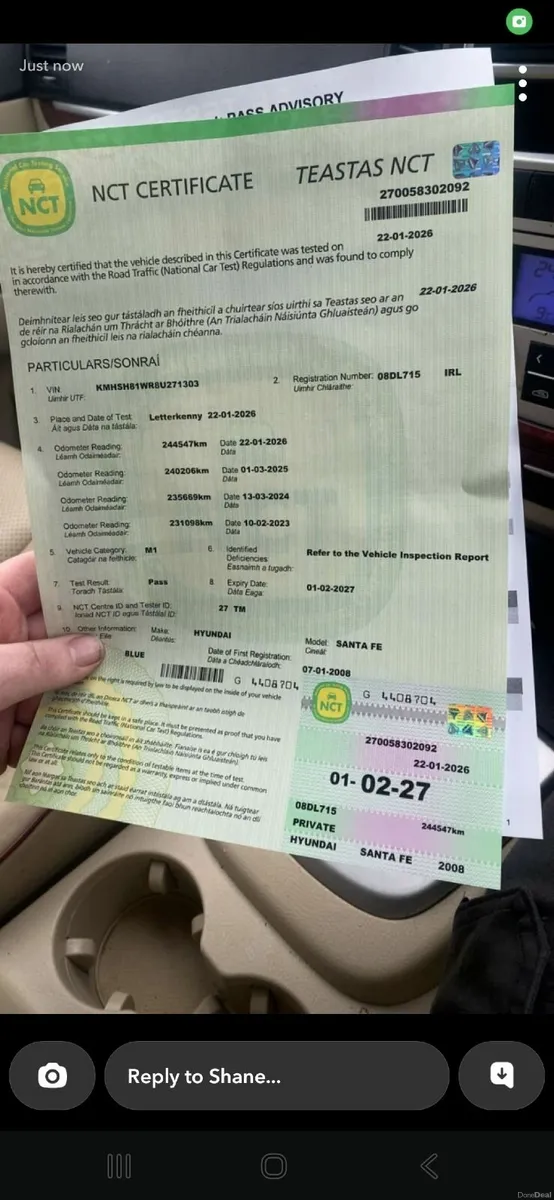 Hyundai Santa Fe 2008 7 month tax just tested - Image 2