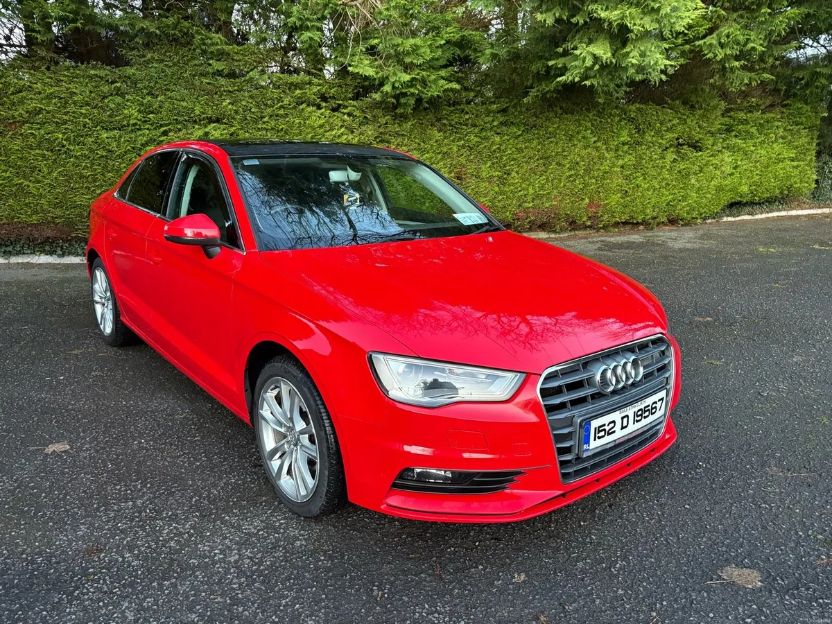 2015 Red Audi A3 Saloon - Image 1