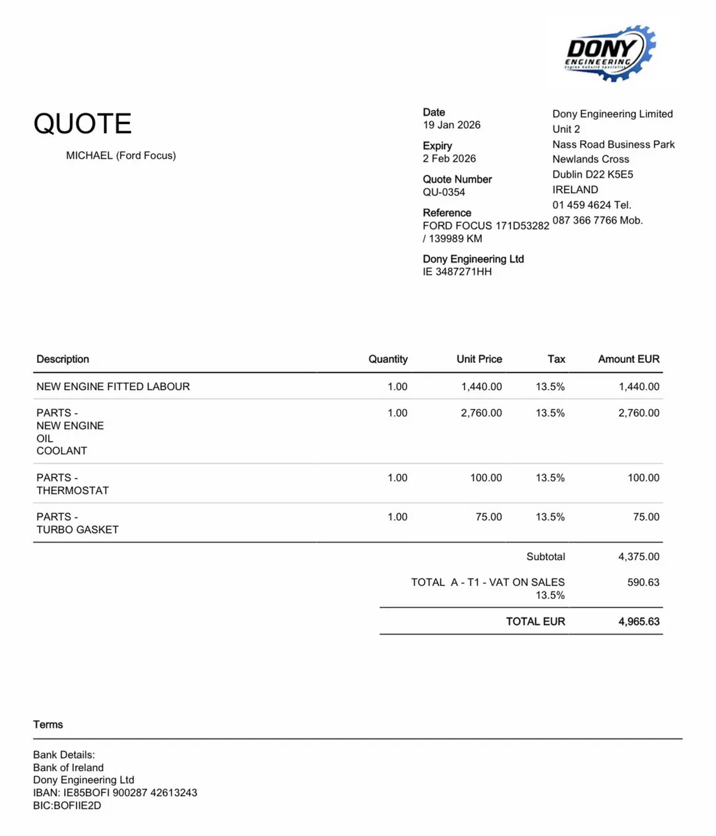2017 Ford Focus eco boost NCT 27 - Image 3