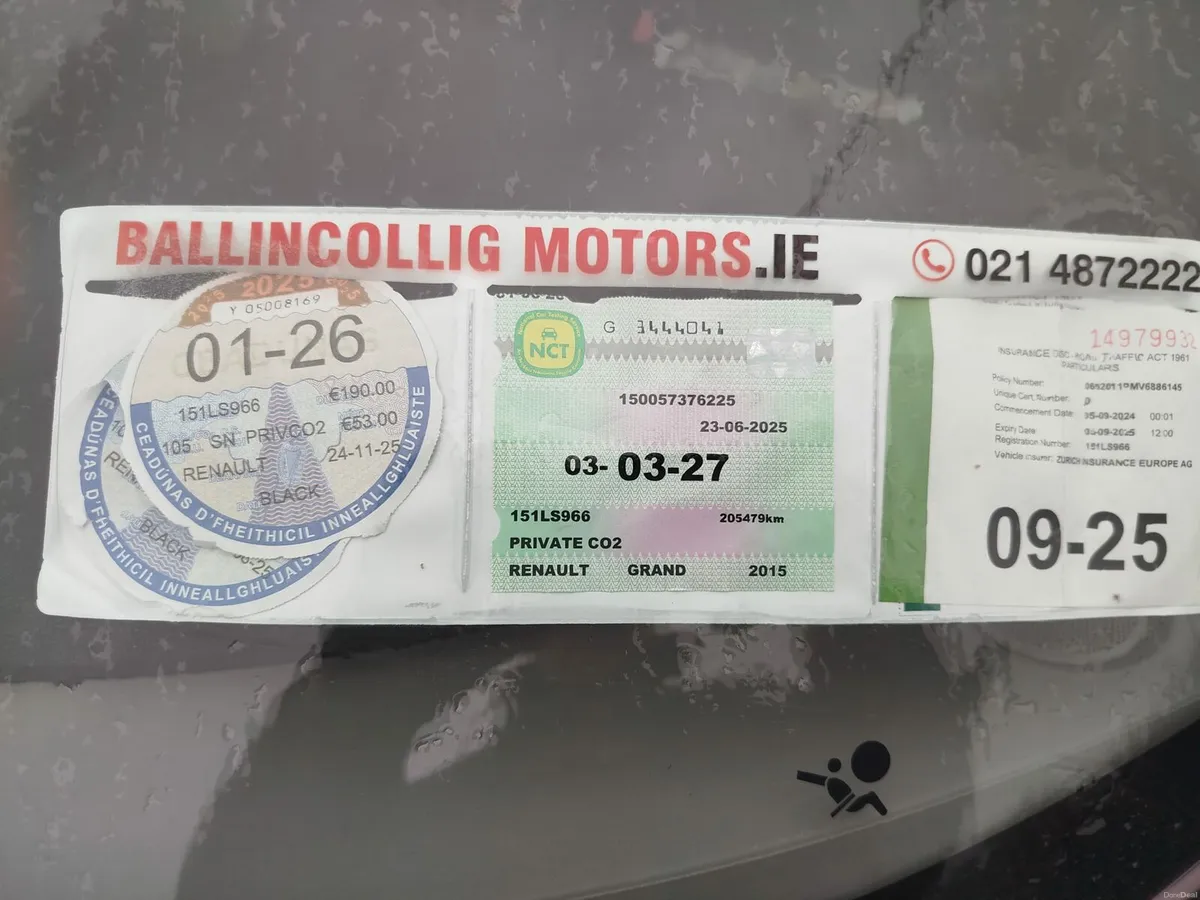 Renault grand scenic 7 seater. NCT 27 - Image 4