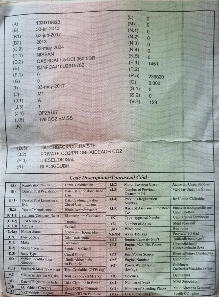 Nissan Qashqai 2013 DCI 360 5 DR - Image 1