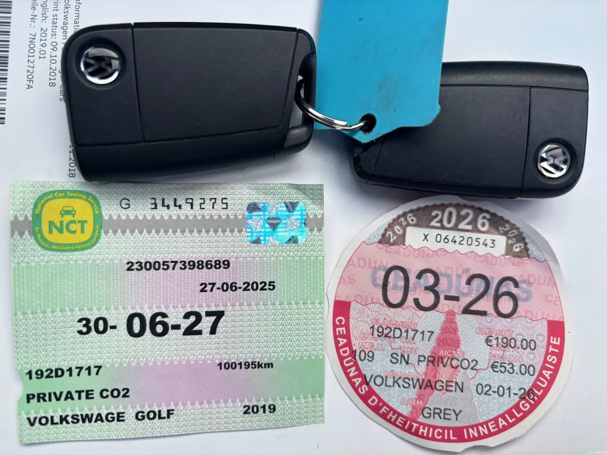 2019 VW GOLF TRENDLINE 1.0 TsI NCT TAX LOW KM - Image 2