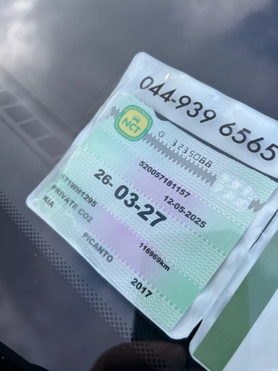 2017 Kia Picanto NCT 03/27 CAR IN PREPARATION - Image 3