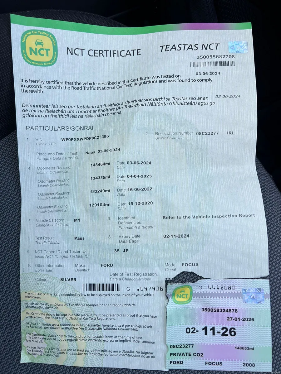 Ford Focus 2008 1.8 TDCI new nct 11/26 low km - Image 3