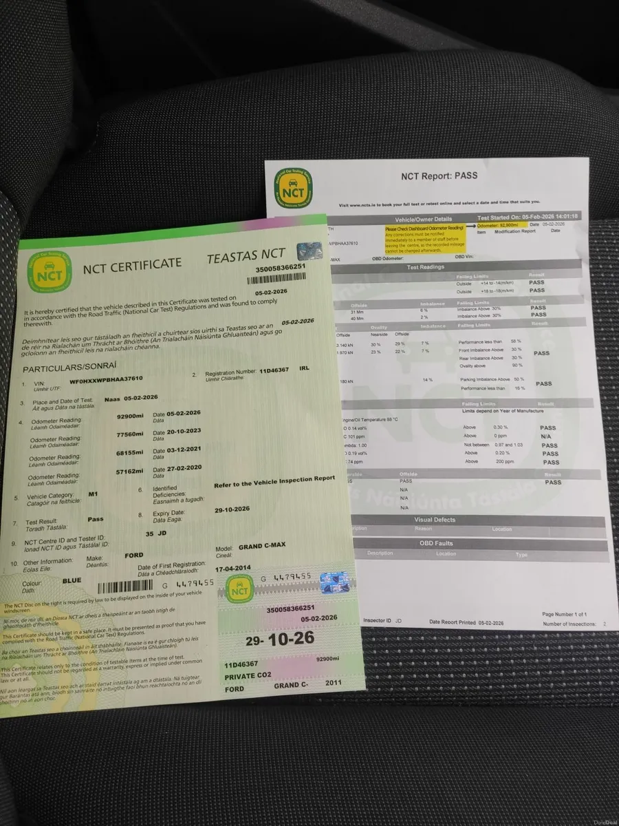 Grand Cmax 7 seater, 1.6 petrol, new nct - Image 3