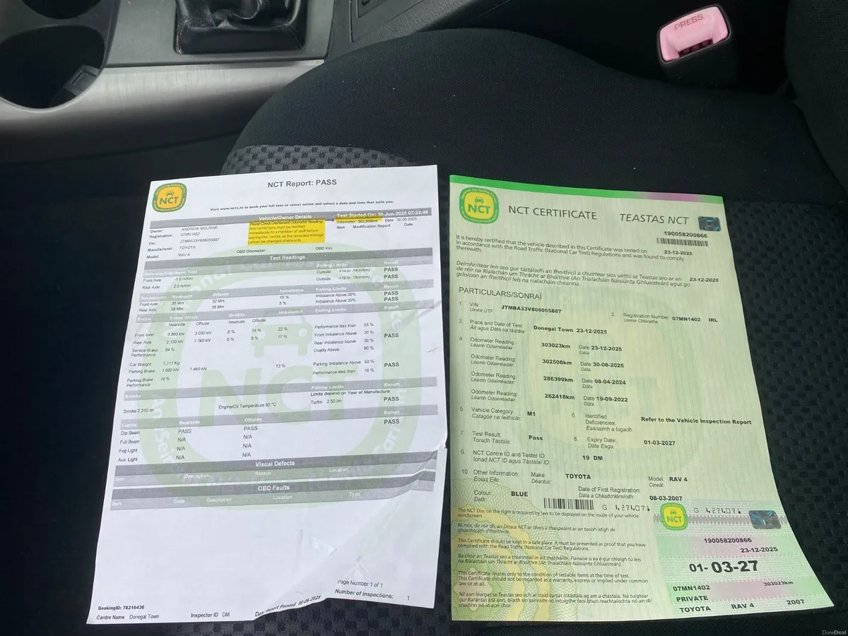 07 Toyota RAV4 2.2D 4x4 NCT March 2027 - Image 2