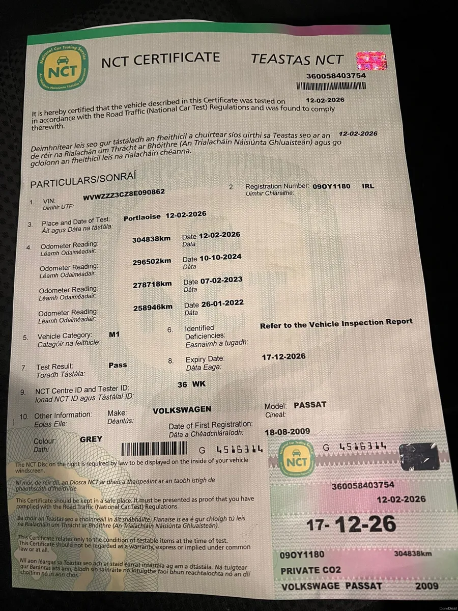 Volkswagen Passat 2009 1.9 TDI new nct 12/26 - Image 3