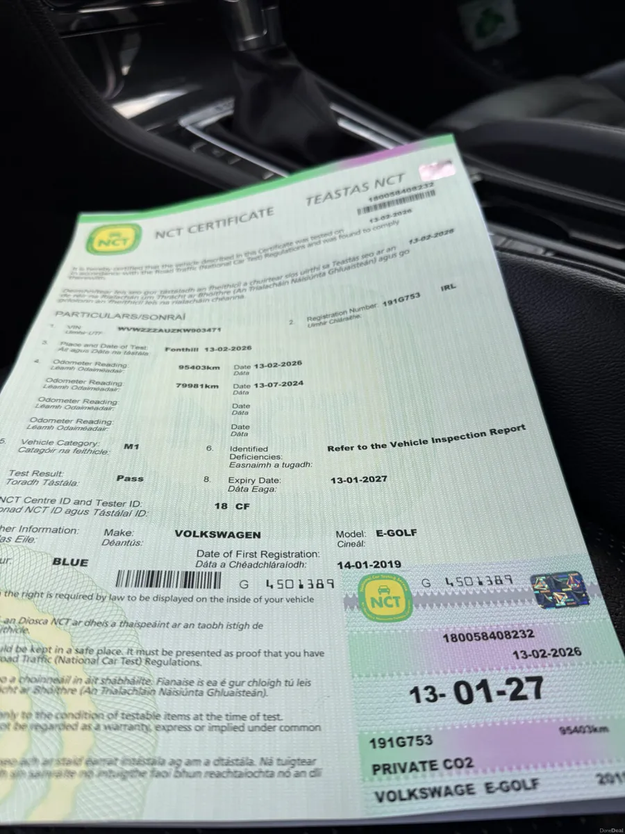 2019 Volkswagen e-Golf Fully electric High Spec - Image 2