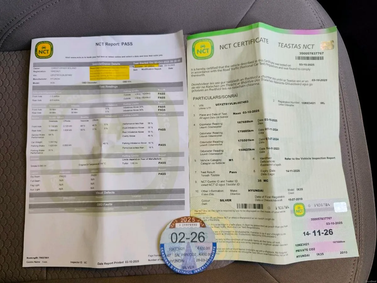 117k Miles NCT 11/26 Tax 02/26 Hyundai IX35 2.0 - Image 3