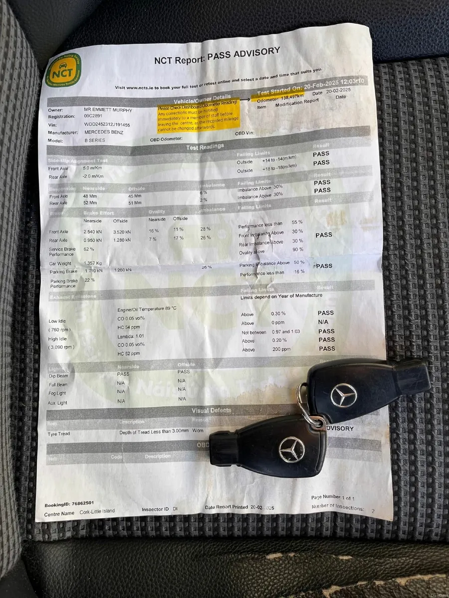 Mercedes B-Class 09/Low mileage/Serviced/NCT&Tax - Image 2