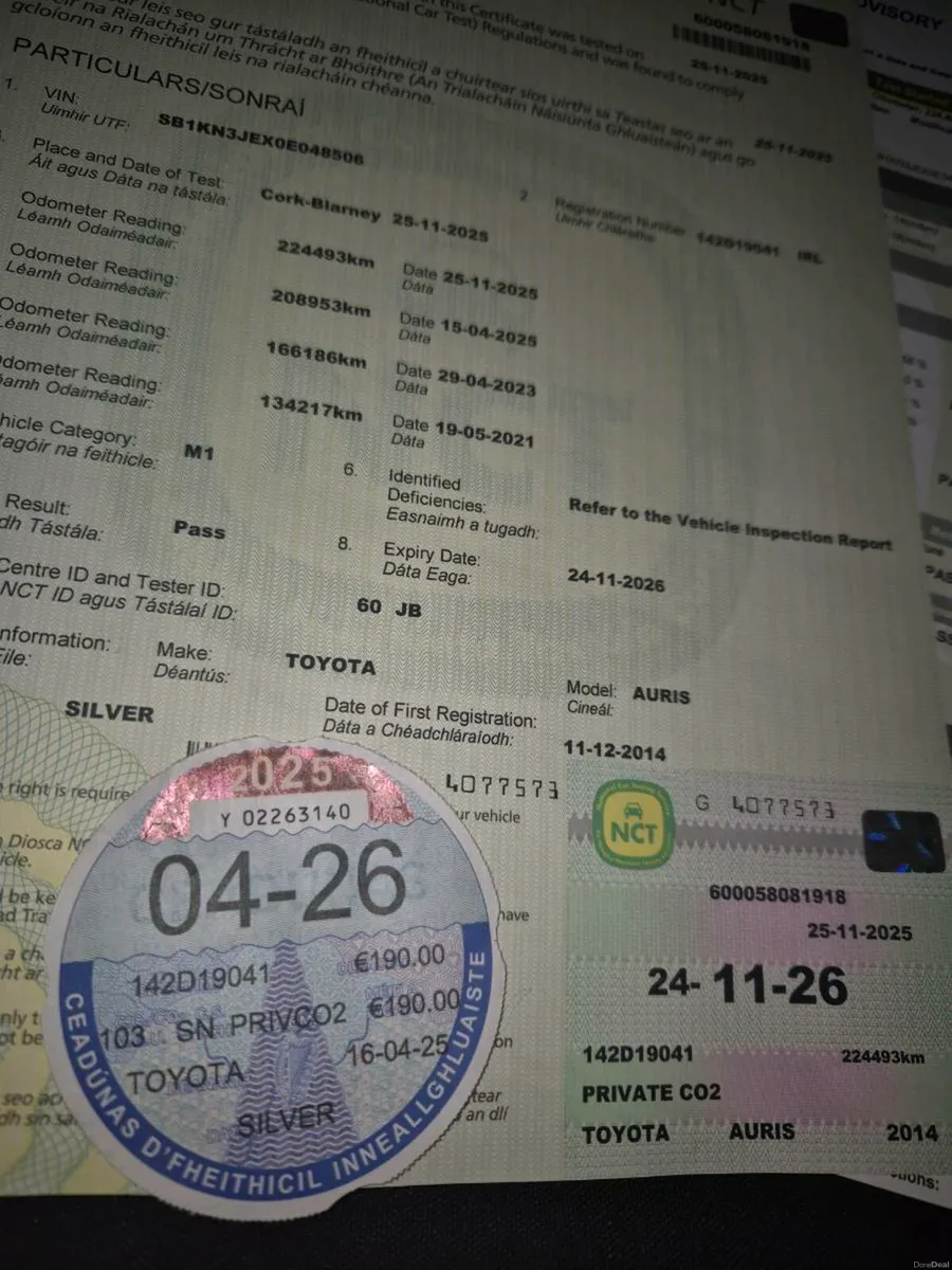 14 auris d4d new nct tax low km - Image 2