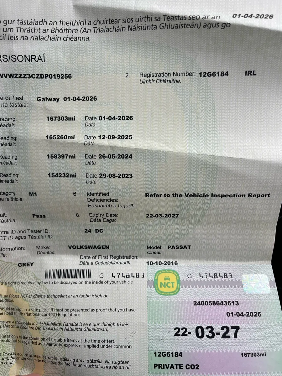 Passat 167miles New Nct - Image 2