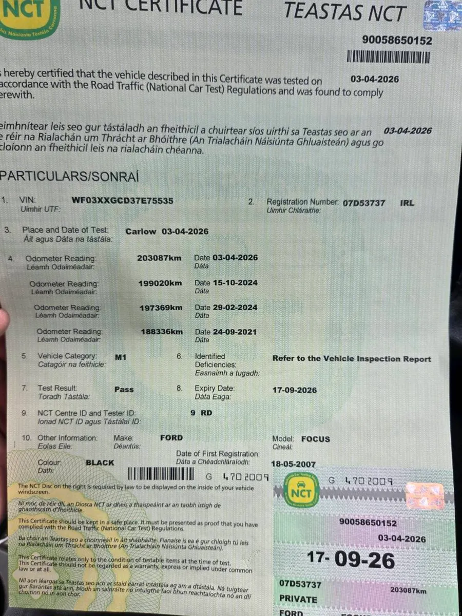 Ford focus 1.4 petrol new nct - Image 4