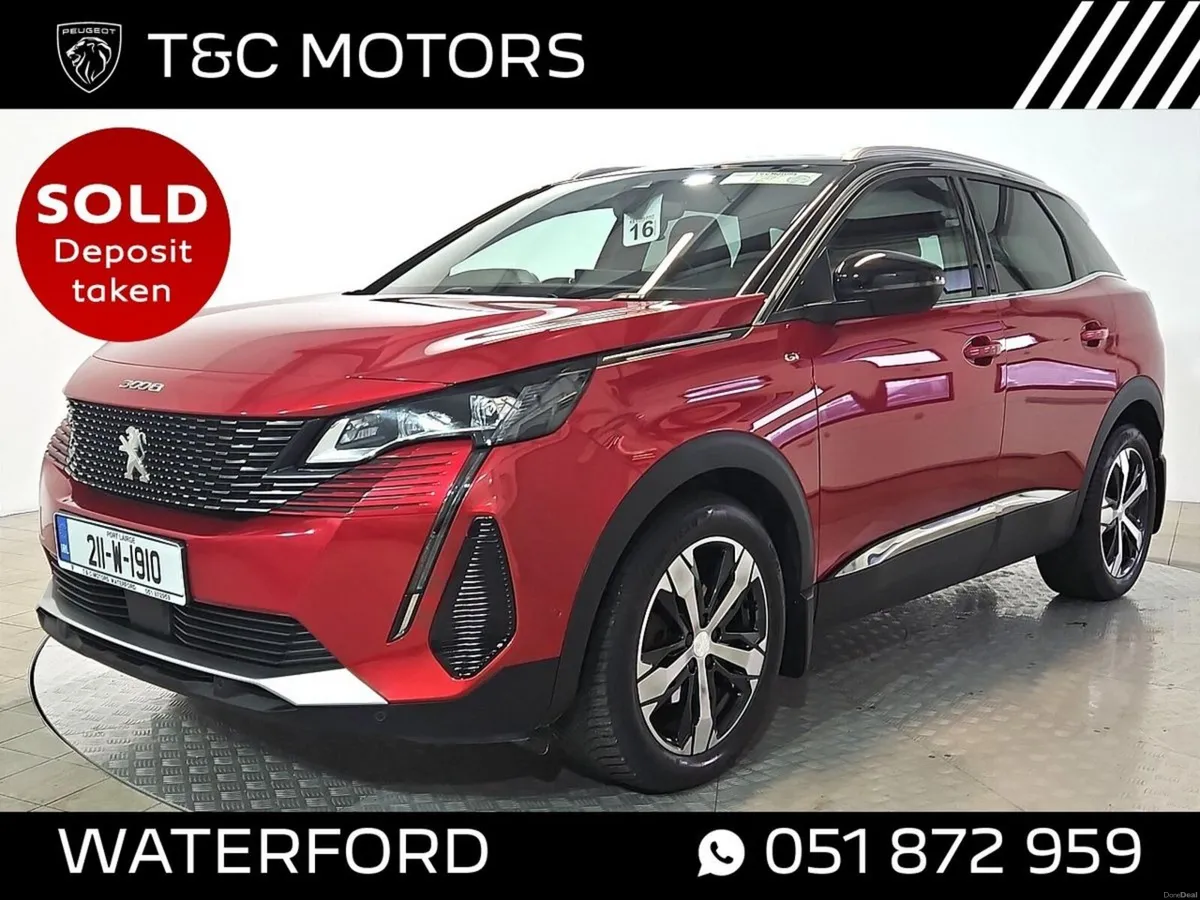 Peugeot 3008 GT Model AUTO with Panoramic Sunroof, - Image 1