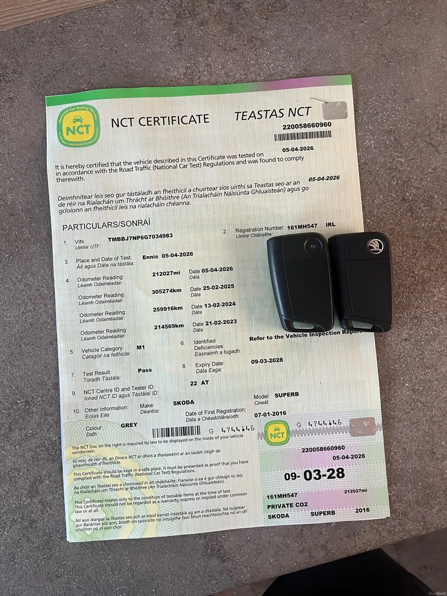 Just passed New NCT 2016 Skoda superb 2.0 190bhp - Image 1