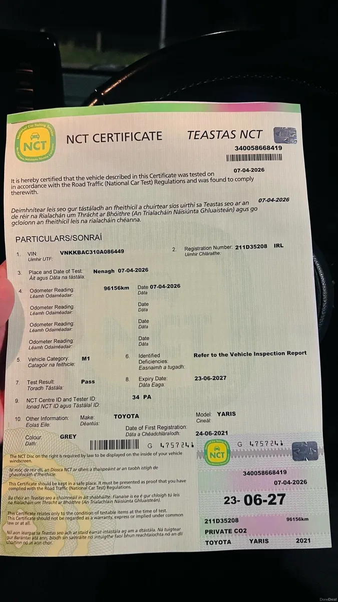 Toyota Yaris Hybrid Luna 2021 **Fresh NCT** - Image 4