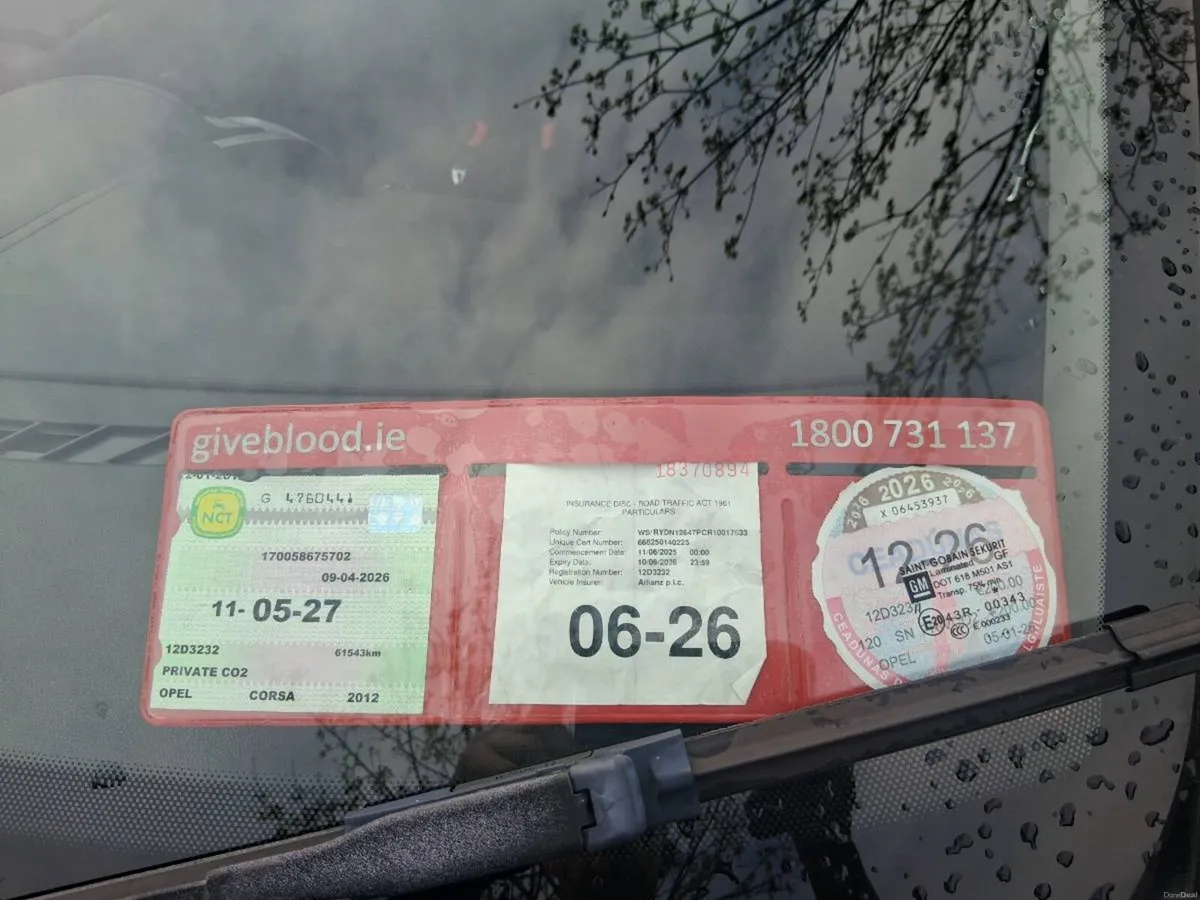 2012 opel corsa 61 km nct 5/27 tax 12/26 €4500 - Image 4