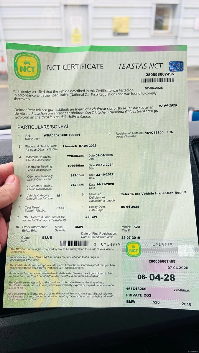 BMW 520D 2016 Automatic **Fresh NCT** - Image 2