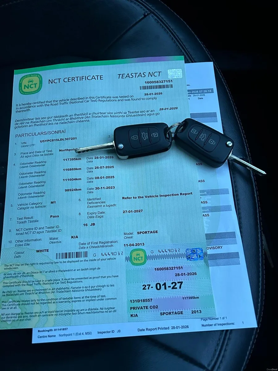 Kia Sportage GS 2013 nct 01 27 LOW MILAGE - Image 2