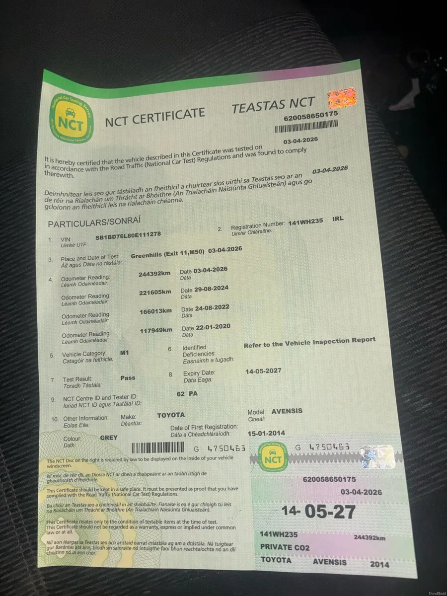 TOYOTA AVENSIS 2.0L D4D STRATA HIGH SPEC *NEW NCT* - Image 3