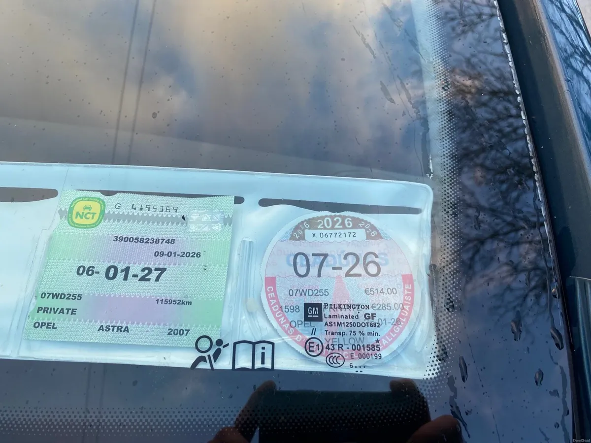 2007 OPEL ASTRA AUTOMATIC 115KMS TAXED NCTD - Image 2