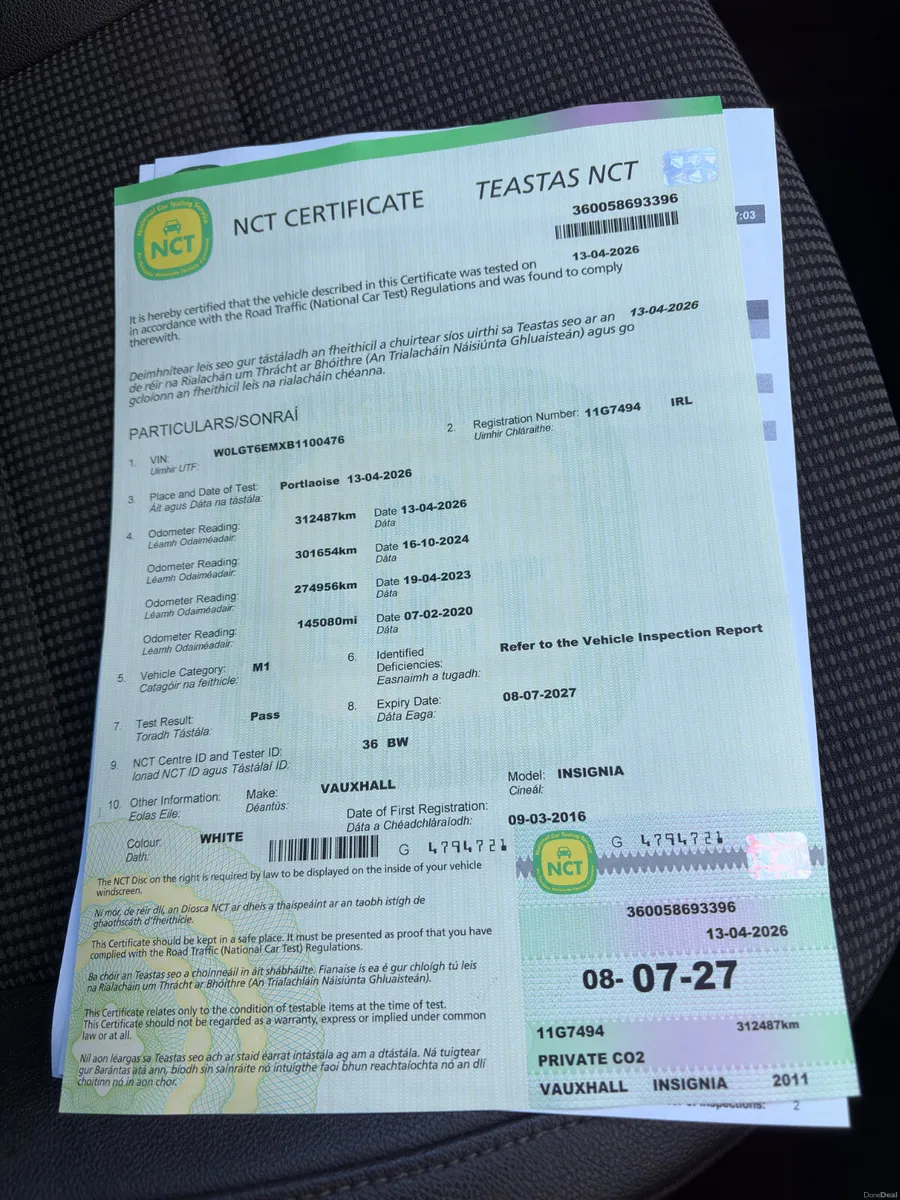 Opel Insignia 2011 2.0 CDTI new nct 7/27 - Image 3