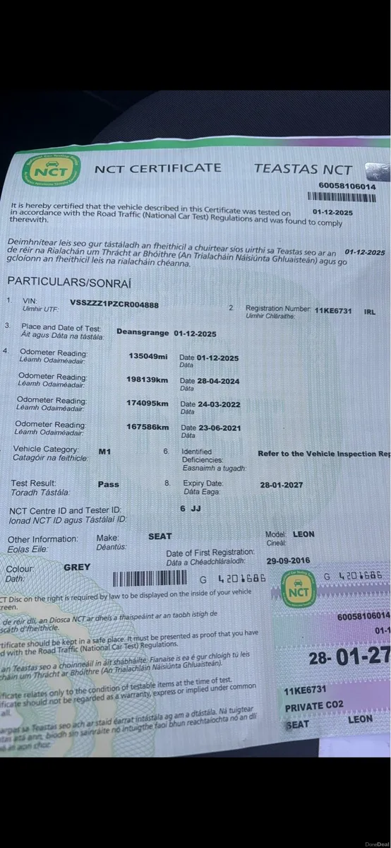 Low Mileage and fully Ncted 2011 Seat Leon - Image 1