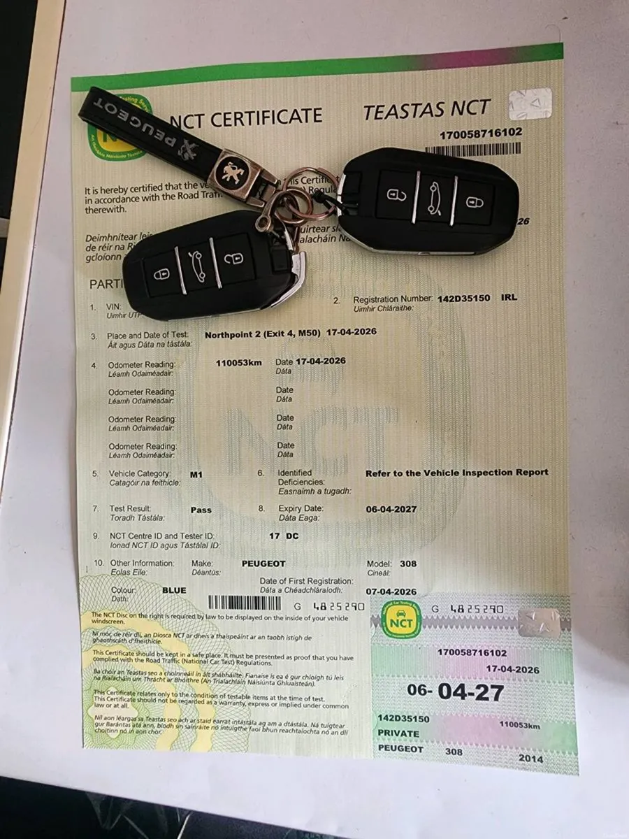 PEUGEOT 308 AUTO PANROOF 1.2L FRESH - Image 1