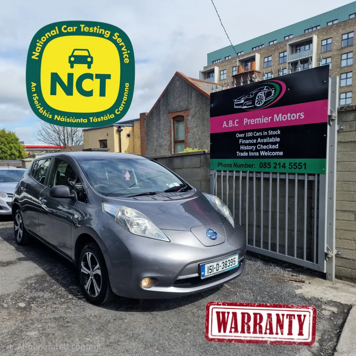 Nissan Leaf 2015 New Nct 05/27 - Image 1