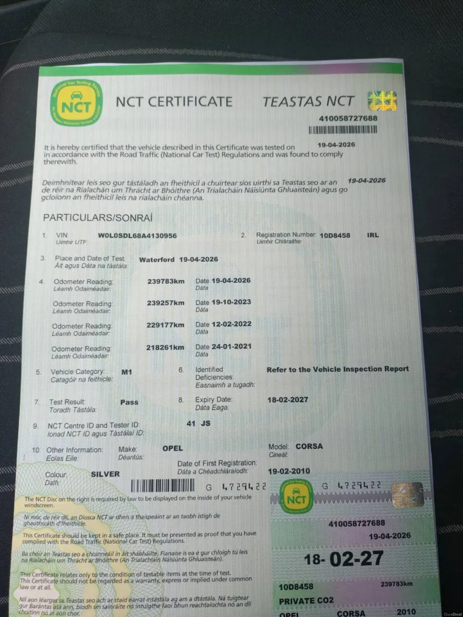 Opel Corsa 2010 1.2 Diesel NCT 02-27 - Image 2