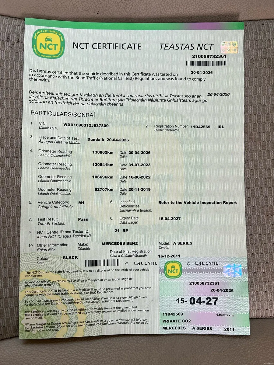 2011 Mercedes A Class New NCT 4/27 Low KM! - Image 3