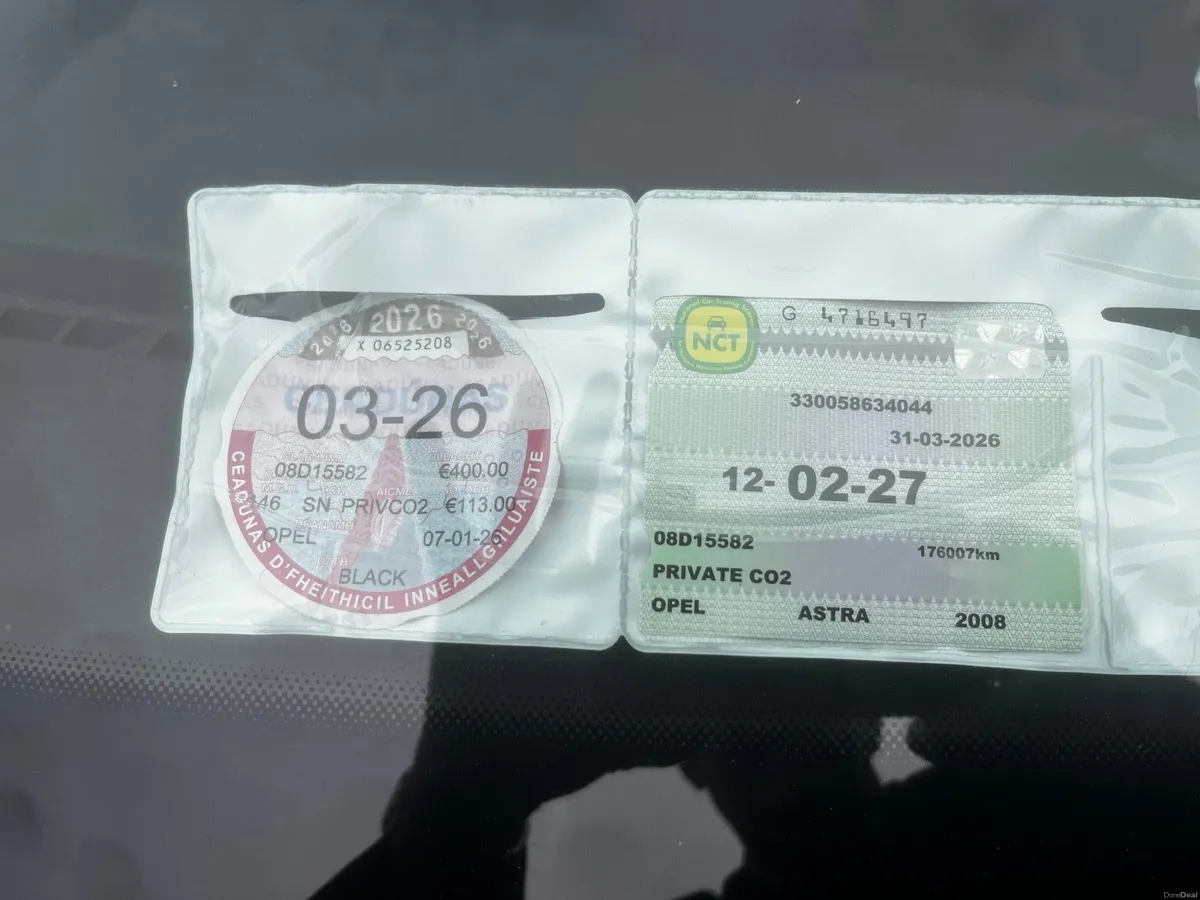 Opel Astra 2008 1.4. NEW NCT 2/27..176 KLM’s. - Image 2