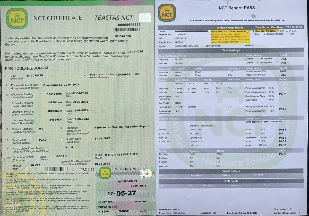 Nissan Micra/March Auto New Nct & Tax - Image 1