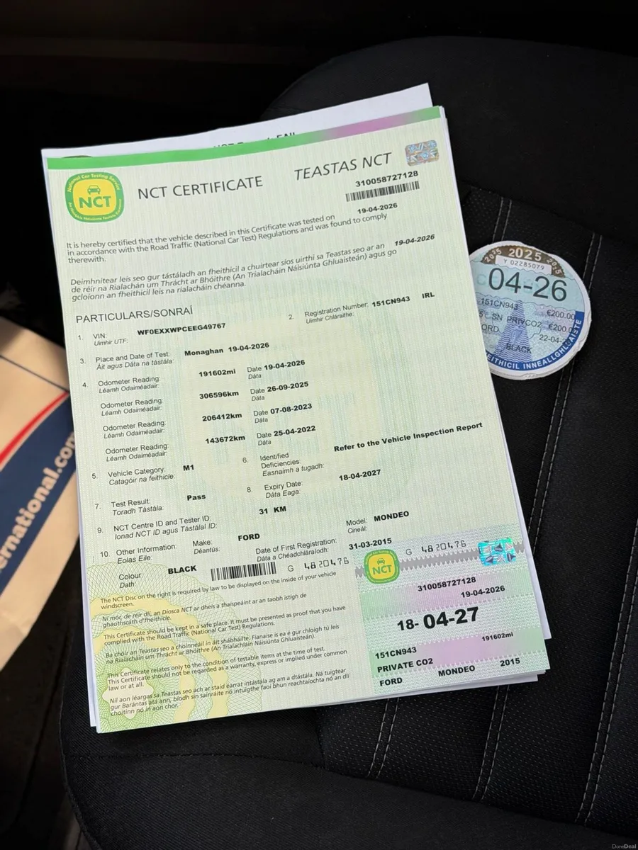 2015 Ford Mondeo 2.0 Diesel (New Nct - Image 2