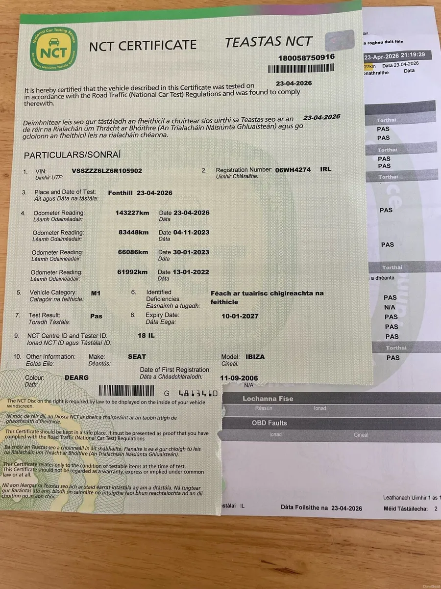 Seat Ibiza new nct 2027 taxed low Kms - Image 3