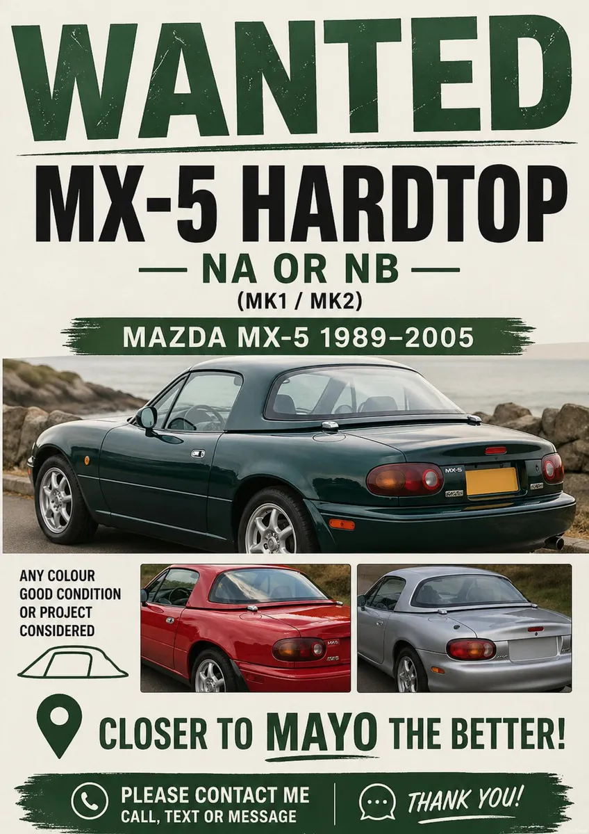 MX-5 Hardtop Wanted (NA / NB 1989–2005)
