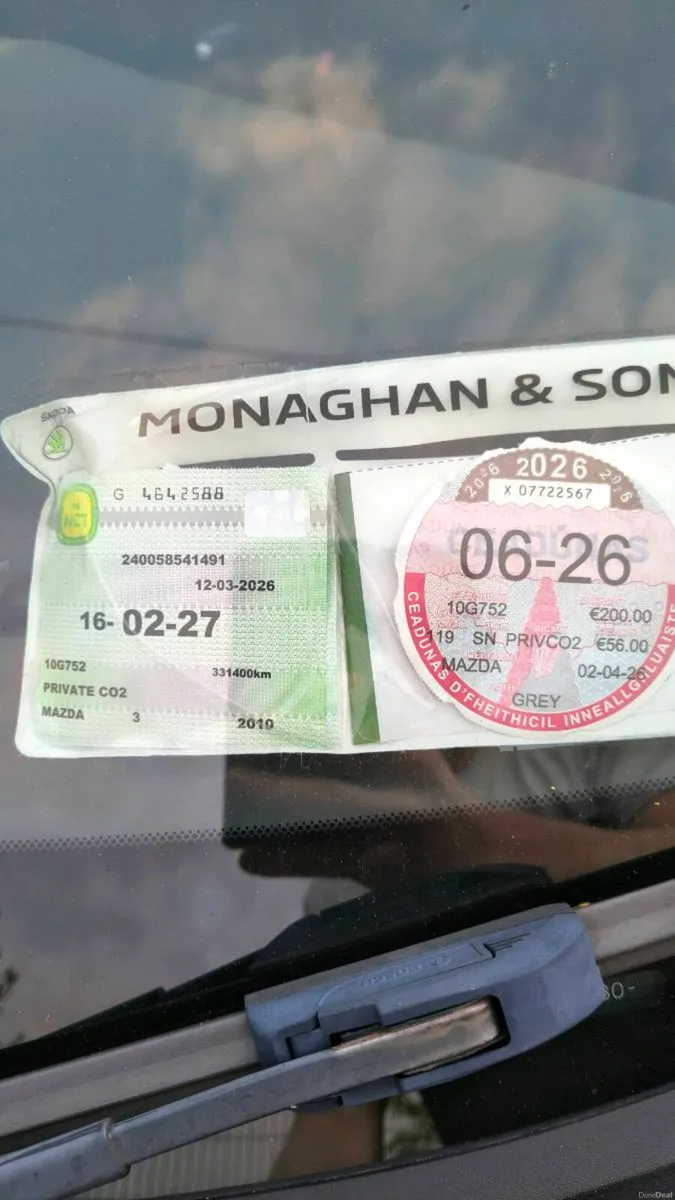 Mazda 3 1.6 Diesel 2010 – Long NCT 02/27 – Taxed – - Image 1