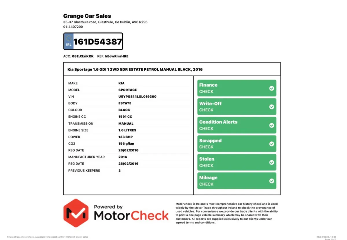 Kia Sportage 1.6 EX Petrol | Feb 27 nct. - Image 3