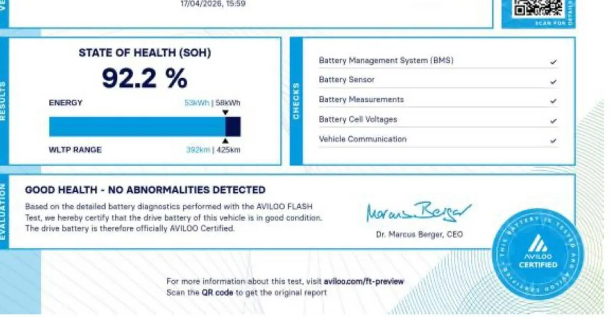 SOH 92.2 %  58KWH-APPLE PLAY-REVERSE CAMERA-120TAX - Image 2