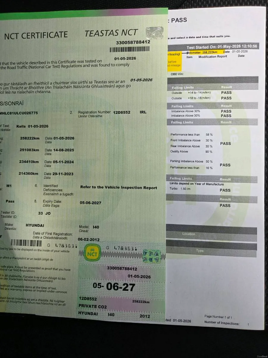 12 i40 Estate Long NCT & Tax - Image 2