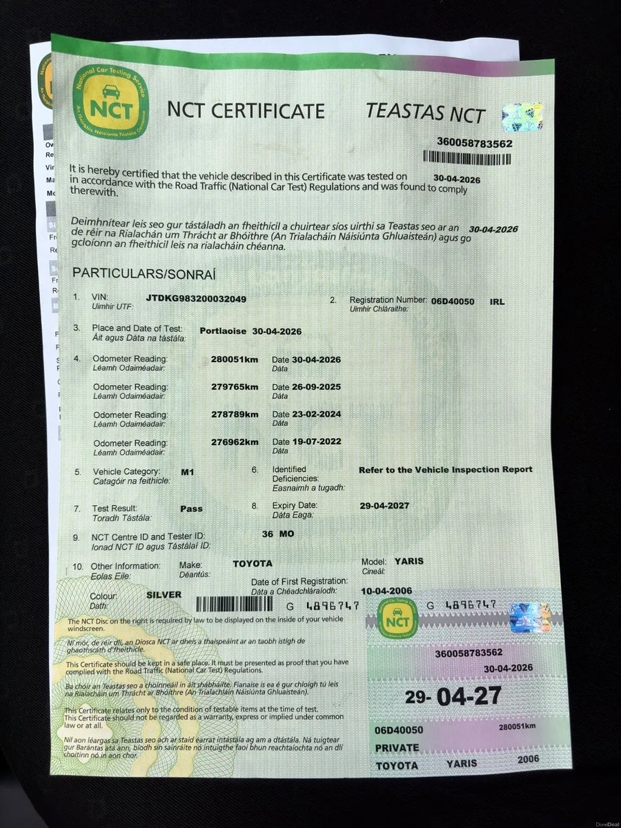 Toyota Yaris 2006 1.0 Petrol new nct 5/27 - Image 3