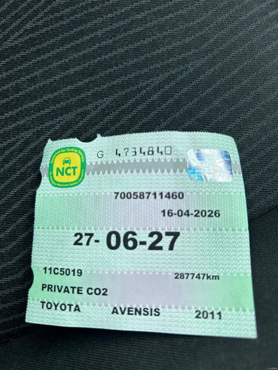 Toyota Avensis 2011 Just Passed NCT! - Image 2