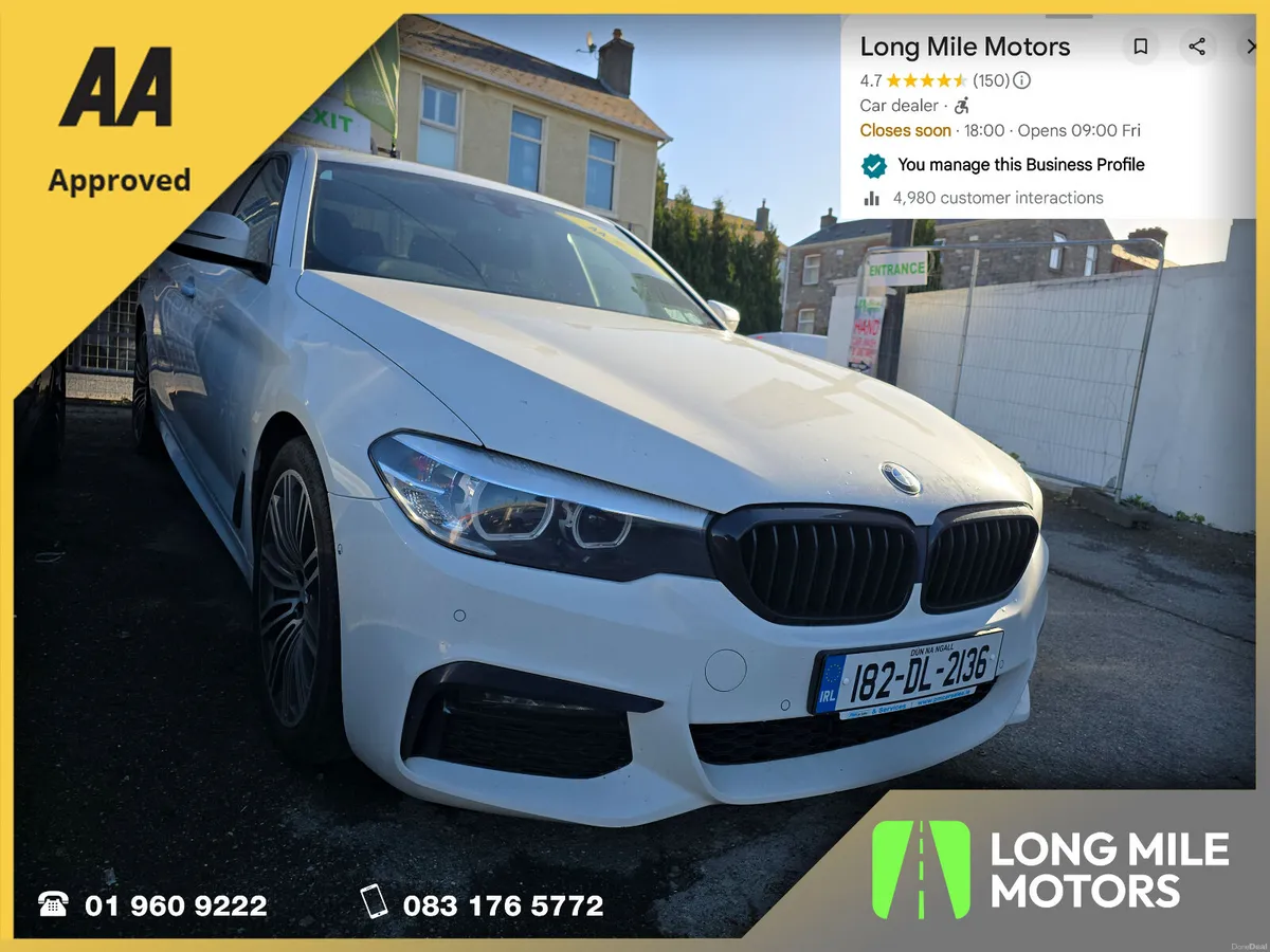 2018 BMW 5-Series 1 Year Warranty AA Approved - Image 1