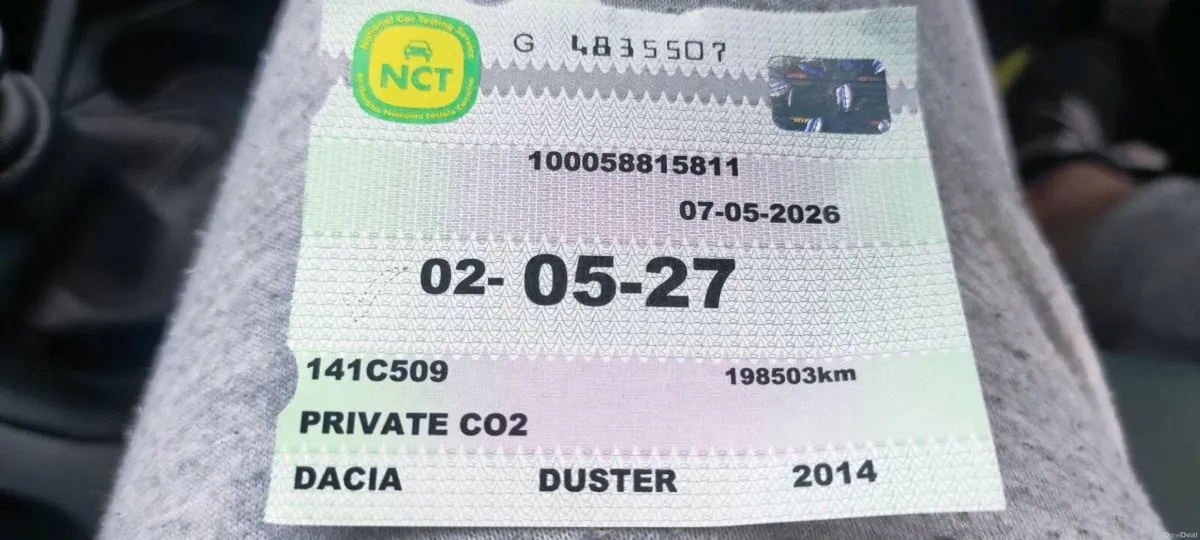 Dacia Duster NCT 5-27 Tax 7 -27 Milage 198k - Image 3