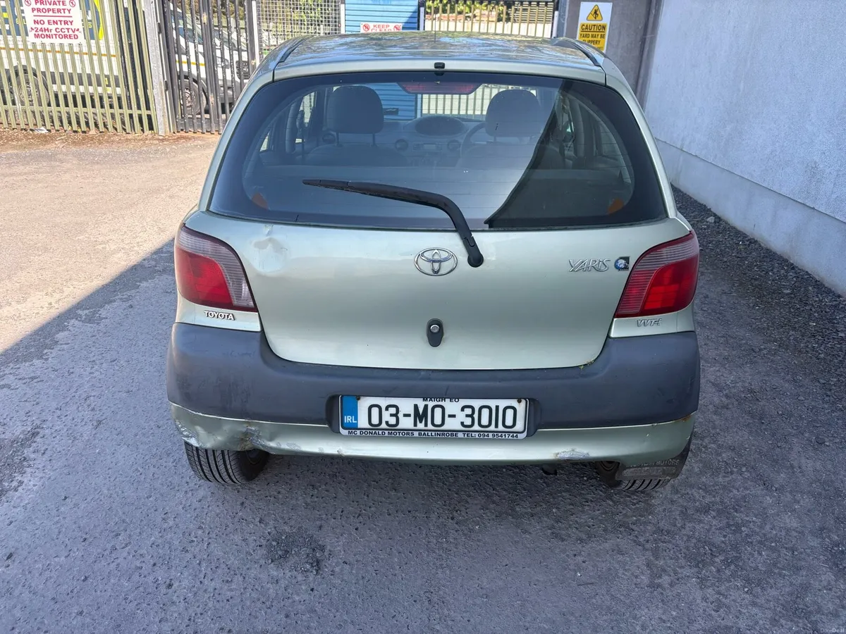 2003 Toyota Yaris 1.0 Petrol NCT 09/26 - Image 2