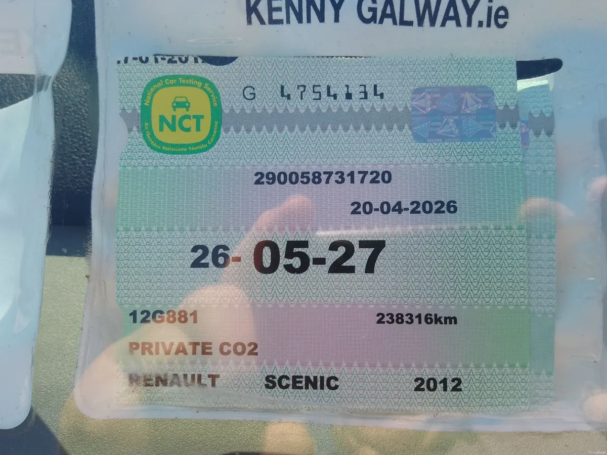 2012 SCENIC 1.5 DIESEL NEW NCT TO 26, MAY 2027 - Image 3